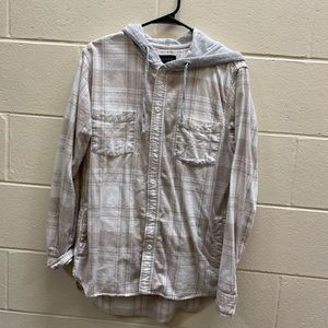 PacSun hooded mens flannel shirt